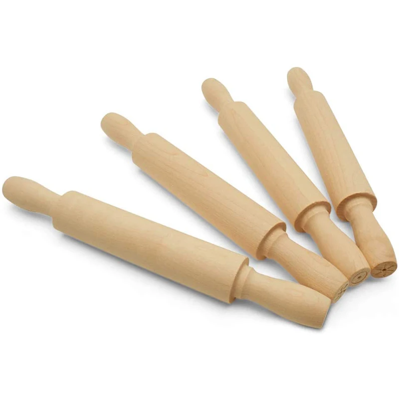 1 pçs mini rolo 20cm longo pinos de rolamento de madeira para assar fondant bolo decoração rolos rolo de massa acessórios da cozinha