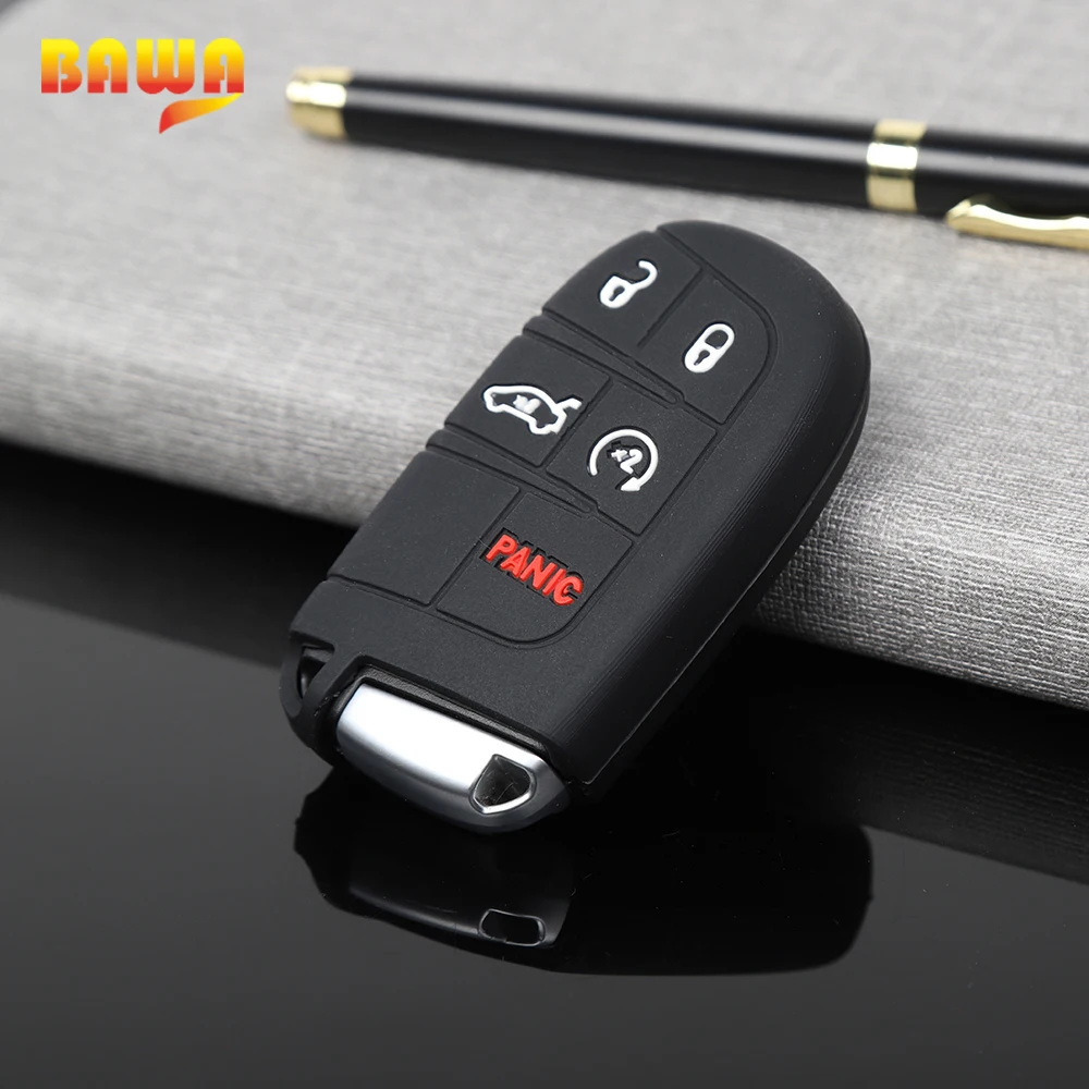 BAWA Key Shell for Jeep Grand Cherokee 2011+ Black Car Silica Gel Modification Case | Автомобили и мотоциклы