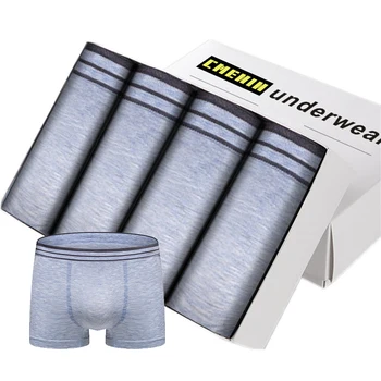 

4pcs 2020 New Soft Cotton Sexy Men Underwear Boxer Shorts Free Shipping Panties Mens Boxershorts Underware Boxers Cueca M0050