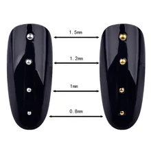 Украшение для ногтей мини маленькие рисовые зерна металлические заклепки Маникюр полое гнездо Луна и аксессуары в виде звезд 1000