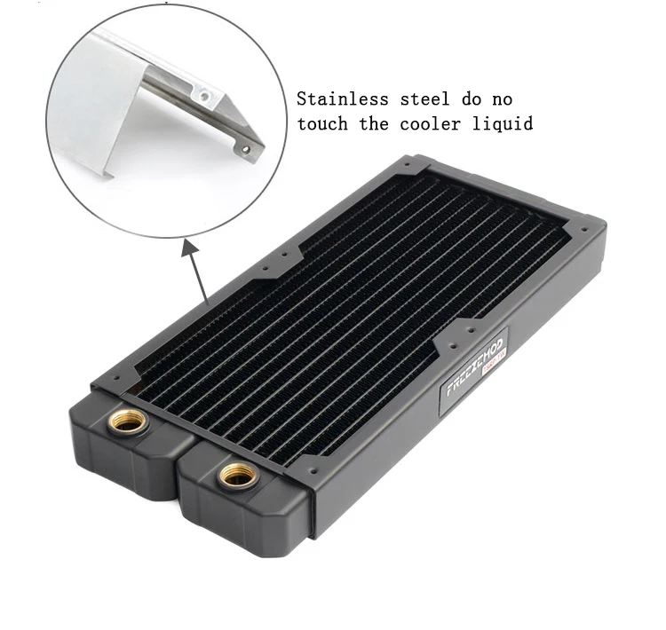 FREEZEMOD computer water cooling Copper radiator 14 flat tube single