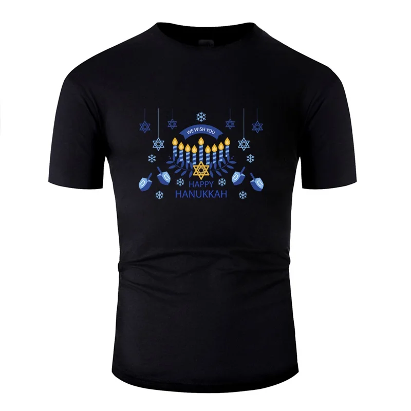 Новое поступление, Мужская футболка Crazy Hanukkah,, Мужская футболка с вырезом лодочкой, одноцветная, короткий рукав, высокое качество