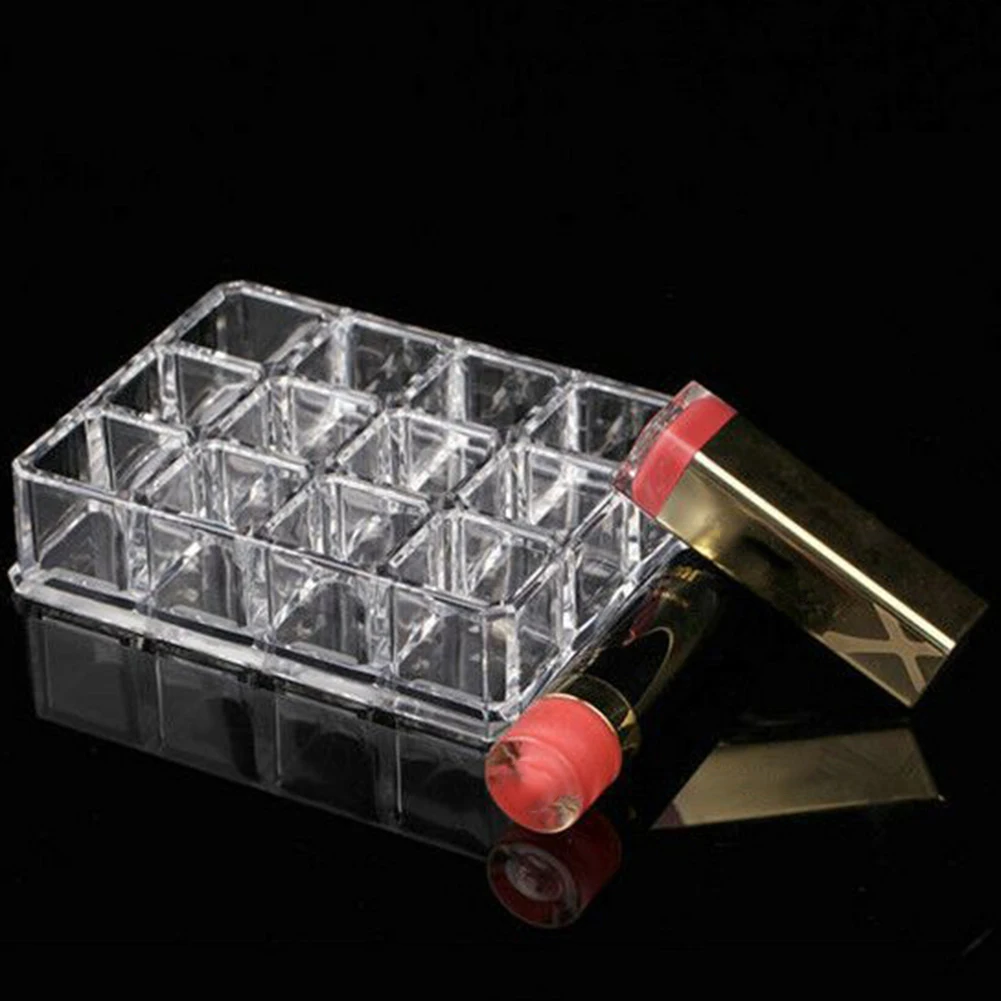 Горячая 1 шт. прозрачный акриловый Органайзер для губной помады 12 пространство Макияж Косметика Коробка для хранения