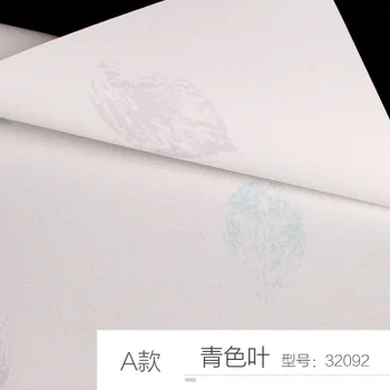 

living room bedroom wallpaper roll10m*0.53m Modern simple leaf wallpaper fresh solid color and full of