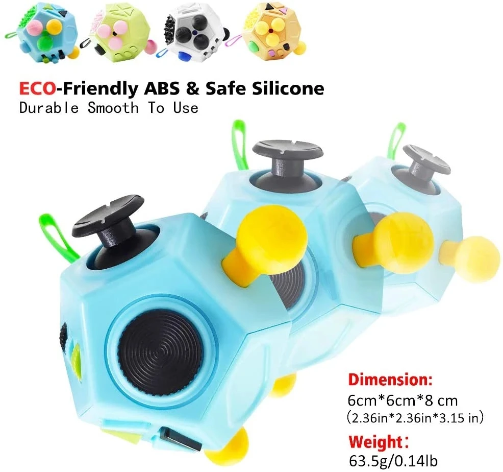 Decompression toy Cube Anti Stress ring Stress Relief cube Toy Anxiety Relief Color wooden cubes creative decompression toys