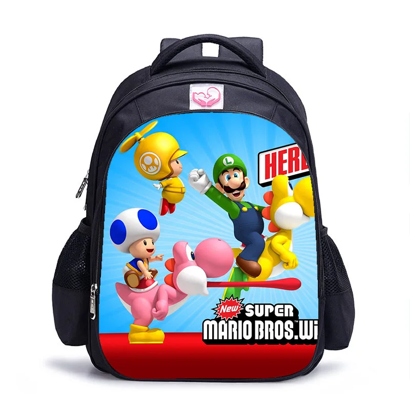 16 дюймов Mario Bros детские школьные сумки ортопедические школьный рюкзак для детей мальчиков и девочек подростков Mochila Infantil сумки с рисунком подарок - Цвет: Mario Bros 14