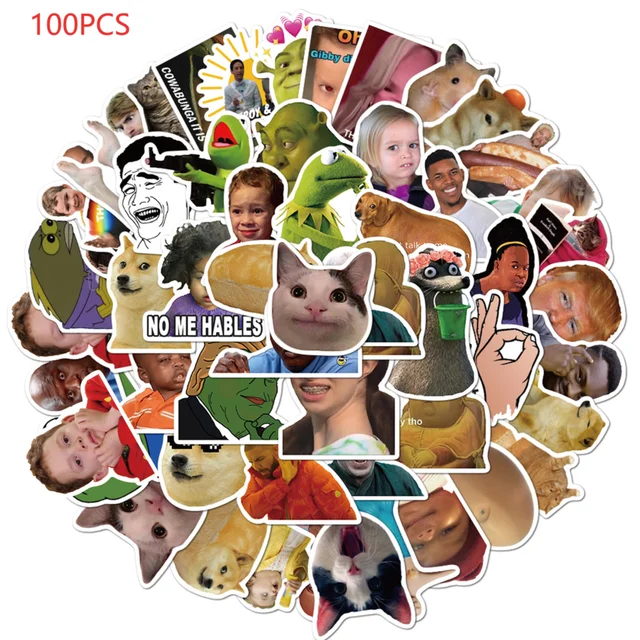 10/50/100Pcs Brand Stickers Laptop Macbook Cup Guitar Luggage Fridge Skateboard Bicycle Tide Logo Decal Sticker 100PCS