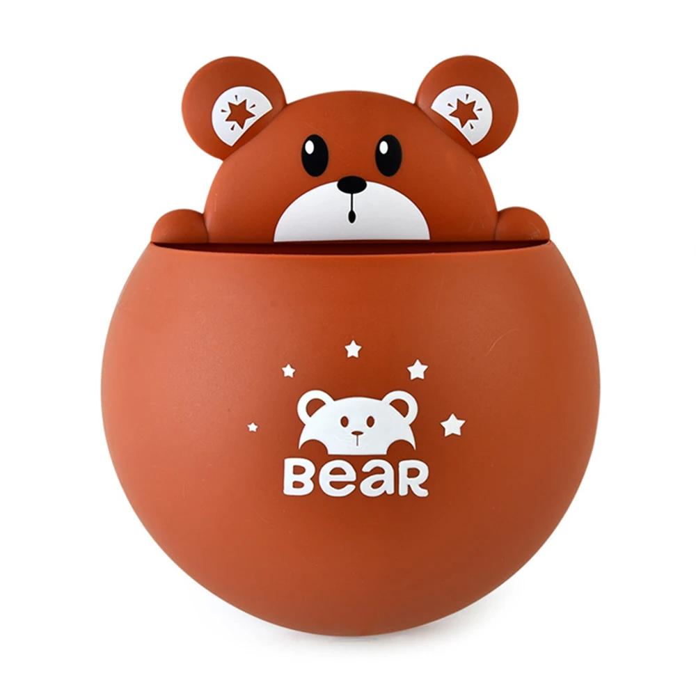 

Cute Bartoon Brown Bear Seamless Suction Cup Toothbrush Toothpaste Storage Rack Home Decor Kid's Study Wall Suction Pen Holder