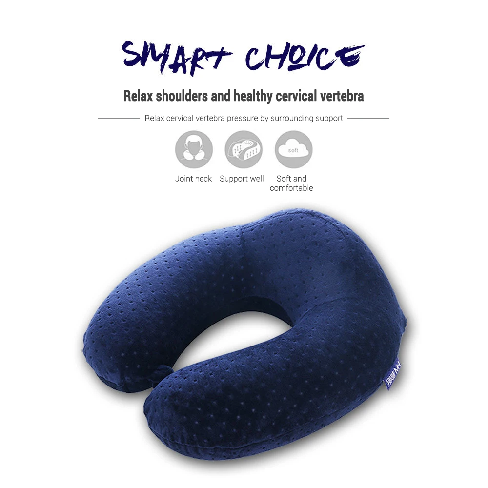 

1pc U-shaped Neck Pillow Memory Foam Car travel air plane home Pillow Neck Head Support Office Cushion Comfortable Travel Pillow