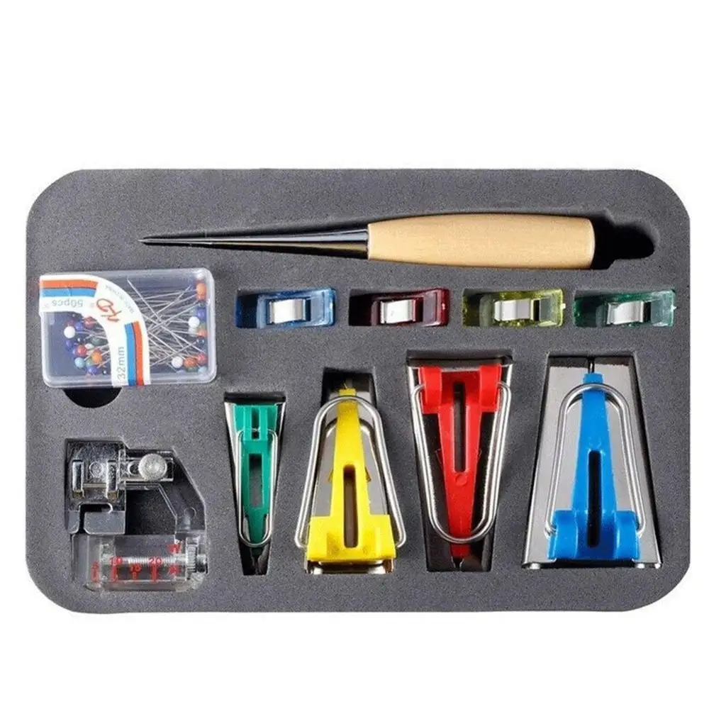 Single/double Fold Bias Tape Maker Tool Kit Set 6/12/18/25mm Diy Sewing