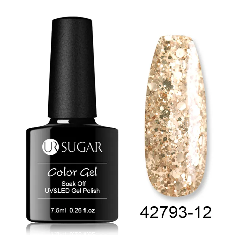 Ur Sugar 7,5 мл Гель-лак для ногтей гибридные лаки для маникюра ногтей Полупостоянный УФ светодиодный Гель-лак для дизайна ногтей базовое верхнее покрытие - Цвет: 42793-12