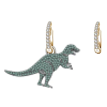 

Zhijia Trendy earrings Gold color animal earings fashion jewelry dinosaur stud earrings for women Earrings zircon earrings