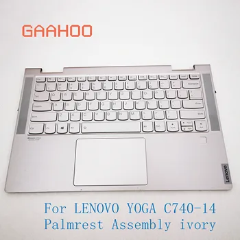 شراءLaptop Case For LENOVO YOGA C740-14 SERIES LAPTOP Palmrest Assembly W/ Touchpad Backlit US Keyboard Fingerprint Scan Ivory