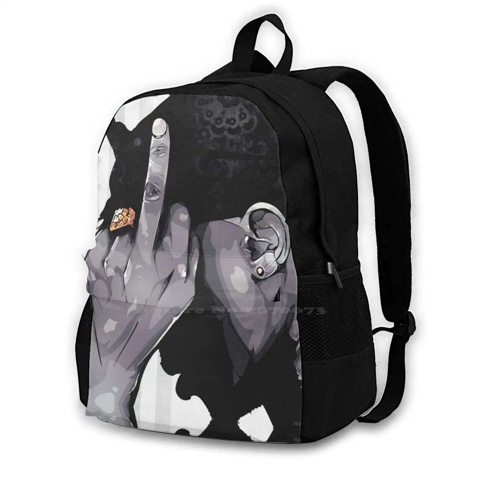 

School Bag Big Capacity Backpack Laptop 15 Inch 2pac Singers Rap Music Hip Hop Only God Can Judge Me Faith