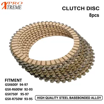 

Motocycle Engine Clutch Plates Friction Disc Sets For SUZUKI GSX600F 1994-1997 GSX750F 1995-1997 GSXR600W 92 93 GSXR750W 93-1995
