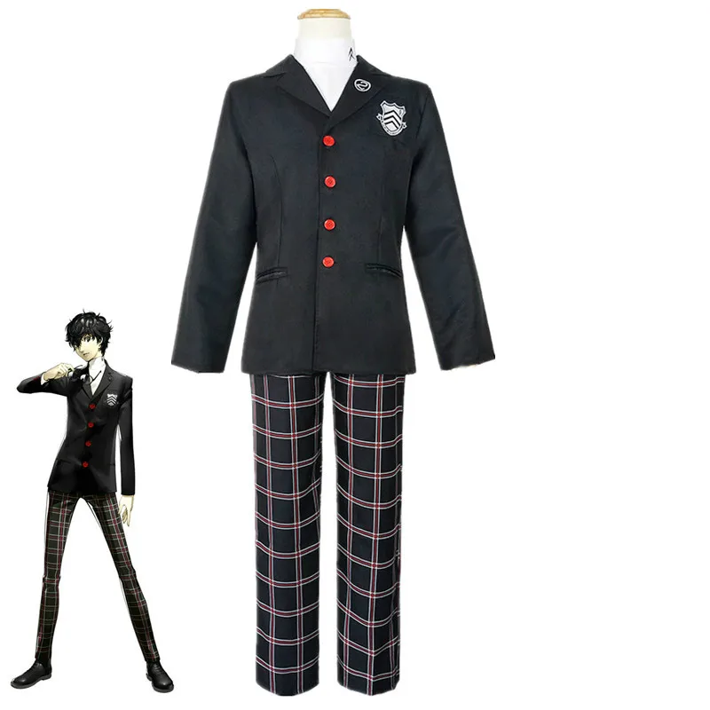 Persona 5 Akira Kurusu костюм для косплея унисекс на Хэллоуин полный комплект|Костюмы