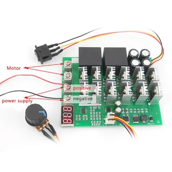 

DC Motor Speed Controller 12V 24V 36V 48V 10-55V 60A Forward / Reverse Switch