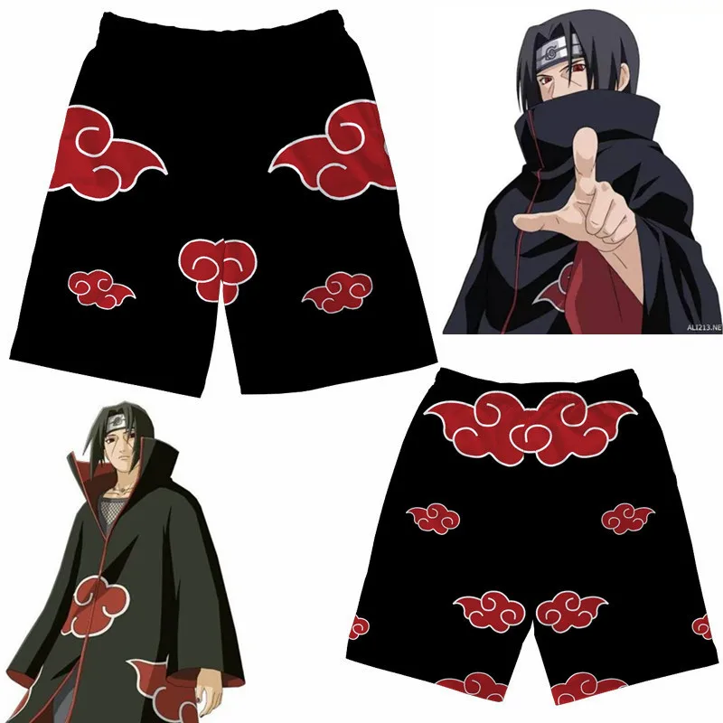 Костюмы для косплея Ainme Naruto Uchiha Itachi шорты Akatsuki Konoha брюки детей и взрослых