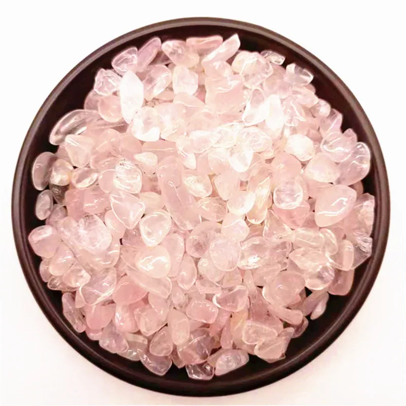 

Rose Quartz Crystal Chips Wholesale Natural Polished Gravel For Healing Reiki
