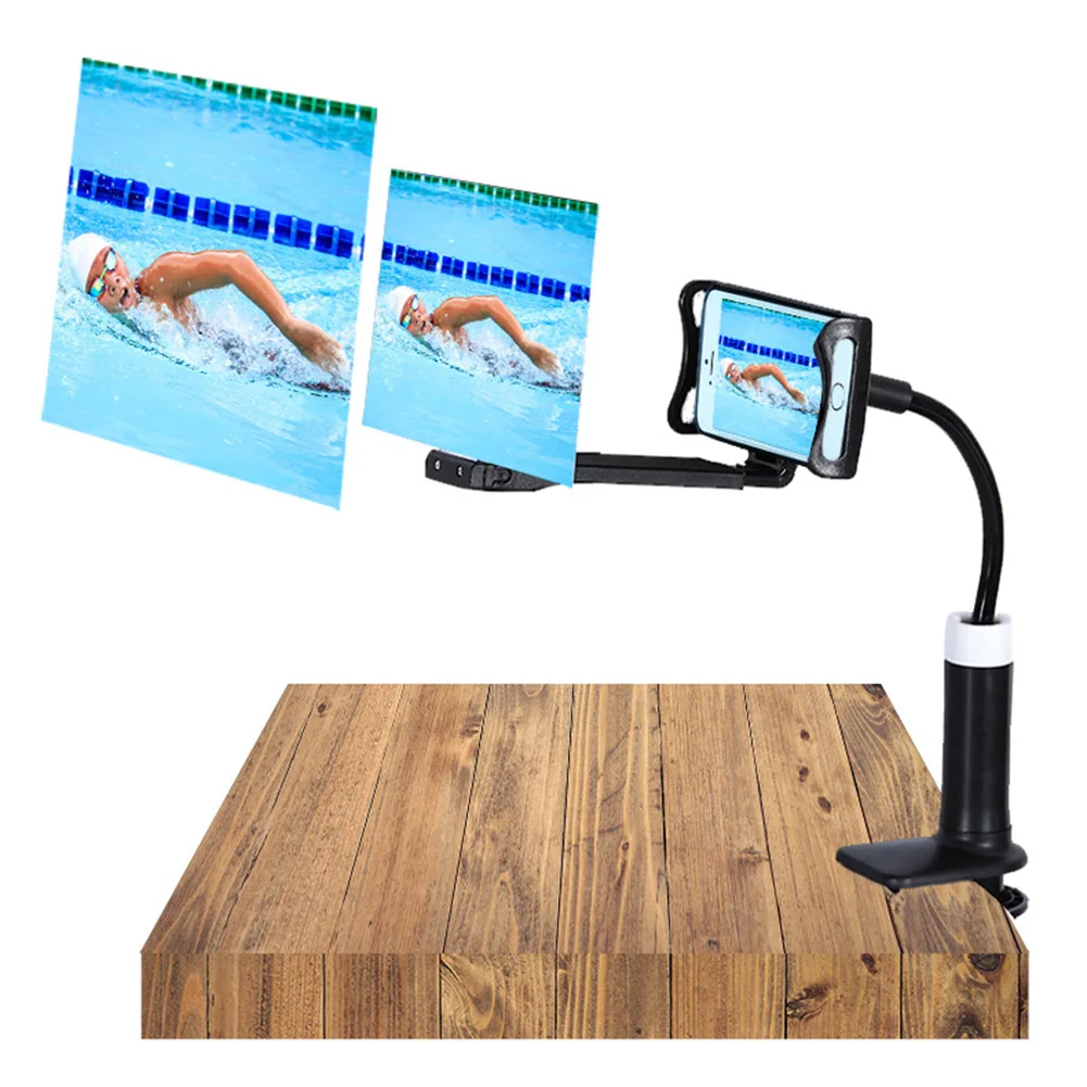 Mobile Phone HD Projection Bracket Screen Magnifier 360 Degree Adjustable for Home Office 3D HD Phone