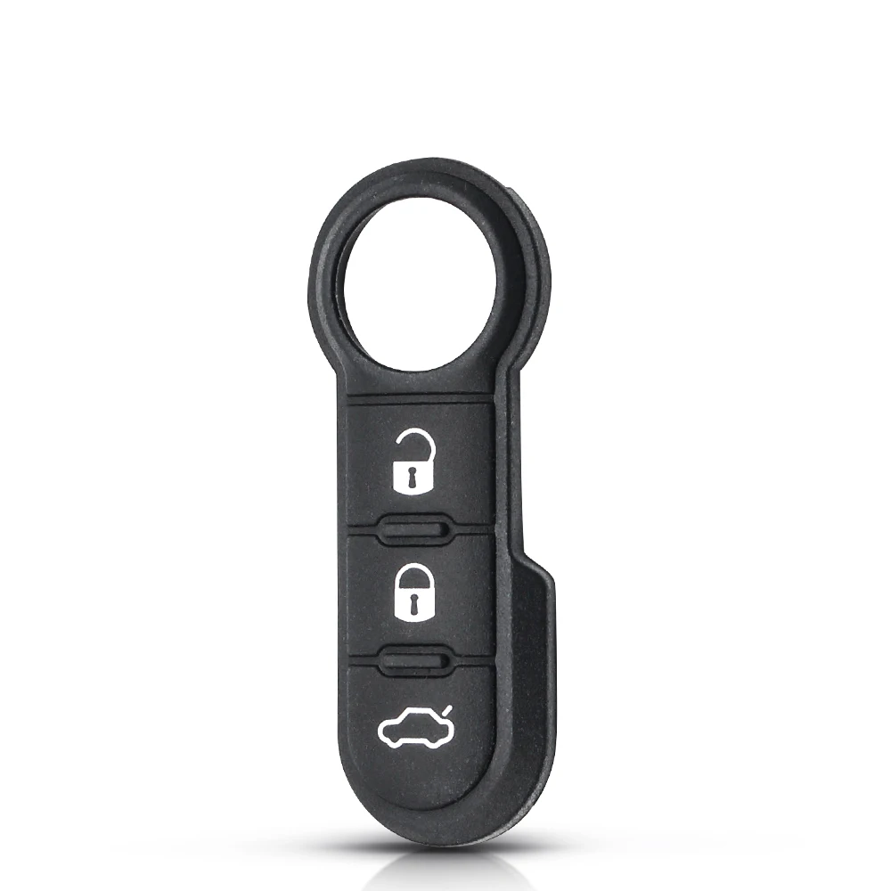 KEYYOU Pad pulsante in gomma chiave a distanza per Fiat 500 Punto Ducato Stilo Panda Abarth Auto Key Pad 3 pulsanti - H023c88bcb1fb4d8c829767543e2c7f0bI