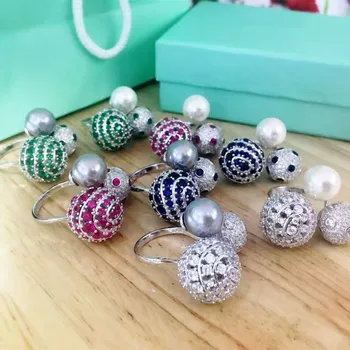 

xa474 Luxury Designer Fashion 925 Sterling Silver Jewelry zirconia shinning for lady women,cute&sweet ab