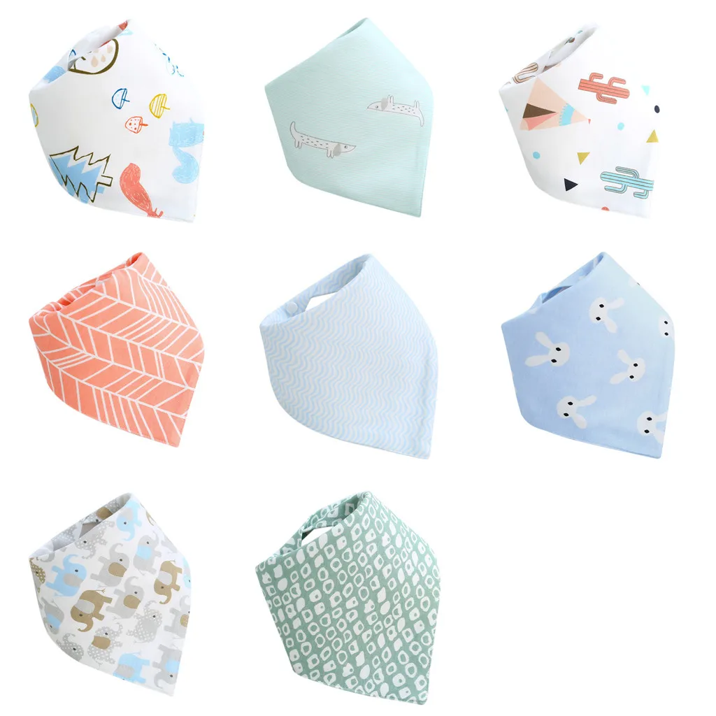 New baby bib cartoon kids bib Baby saliva towel bib child bib newborn  triangle scarf headband bib newborn slabber absorbent
