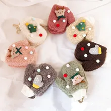 17*12 см EnkeliBB От 3 до 10 лет, детские зимние перчатки, Новогодние рождественские Санты, милые Утепленные перчатки, аксессуары для мальчиков и девочек