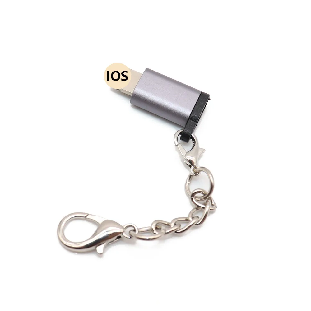 D Micro USB для освещения OTG адаптер для Iphone X 7 8 6 Plus XS XR MAX Синхронизация данных мини Зарядка конвертер с брелок для Apple - Цвет: D