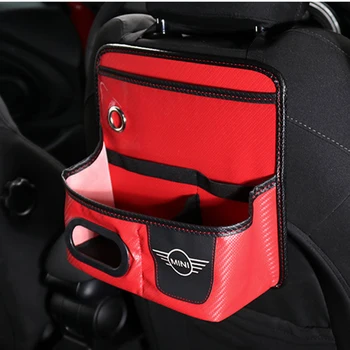 

Car Seat Back Hanging Storage Bag Interior Book Cup Phone Holder Container For All Mini Cooper S F54 F55 R55 R60 Car Accessories
