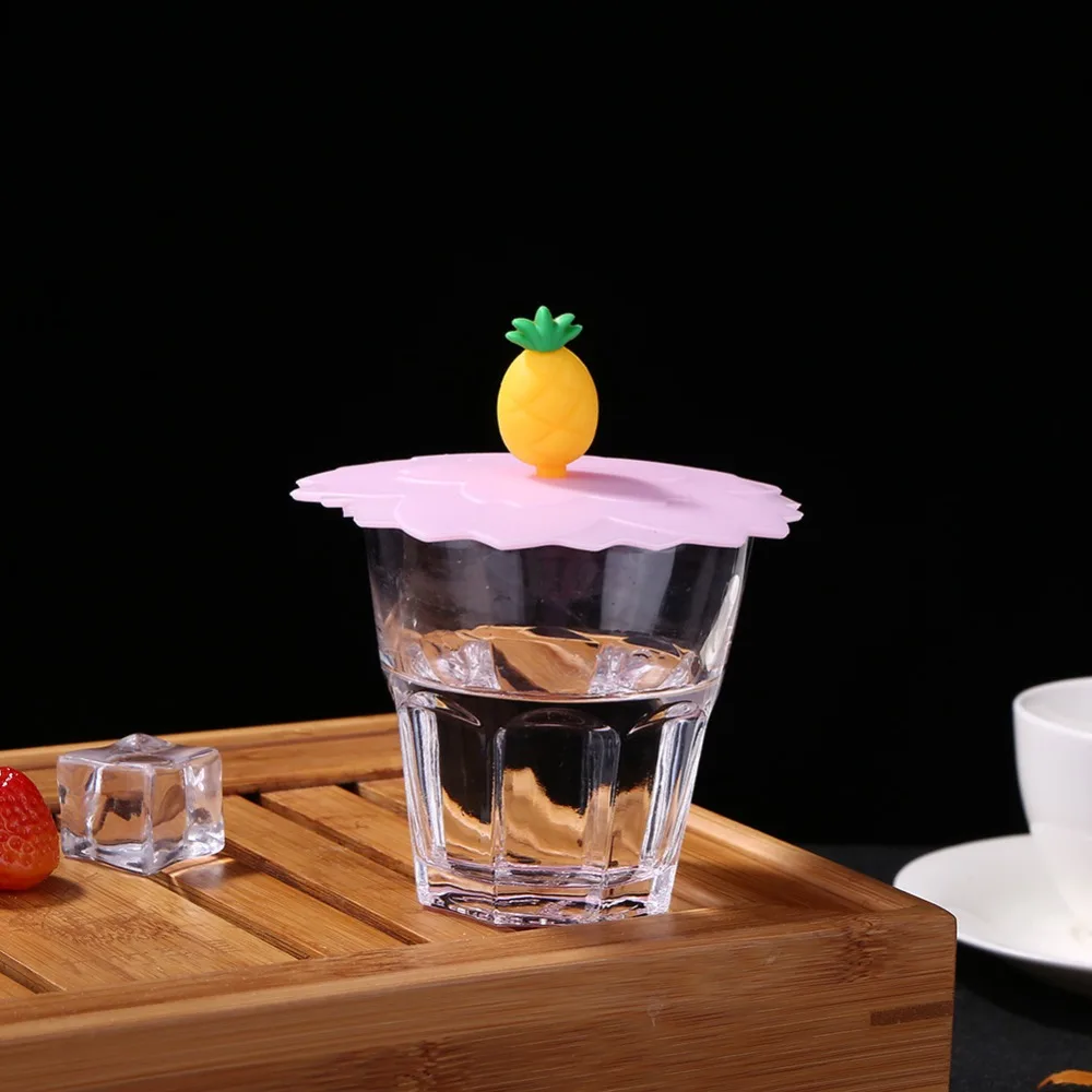 Герметичная, силиконовая крышка для стакана из прозрачного термостойкого Еда-класс пыле многоразовые Снеговик Lucky Cat Чай уплотнение чашки Кепки машина по изготовлению крышек