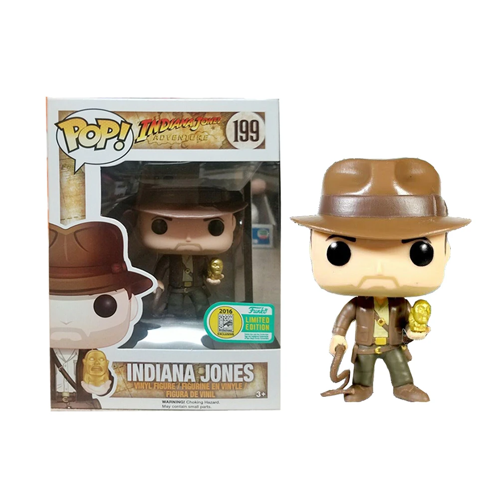 

Funko Pop #199 Indiana Jones Vinyl Action Figures brinquedos Collection Model Toys for Children gift
