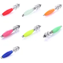 

5pcs Luminous Squid Jig Double Hook Fishing Gear Cuttlefish Fishing Hook Strong Glow Cuttlefish Fishing Lure Hook Bait Fishhook