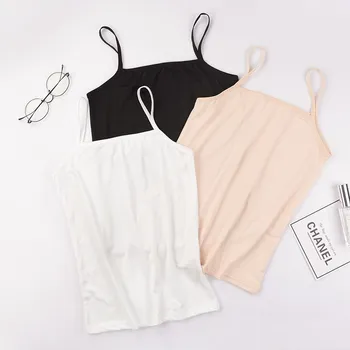 

2020 New Sexy Slim Lady Bralette Padded Tops Strap Skinny Vest CamisoleSummer Sexy Camisoles Women Crop Top Sleeveless Shirt