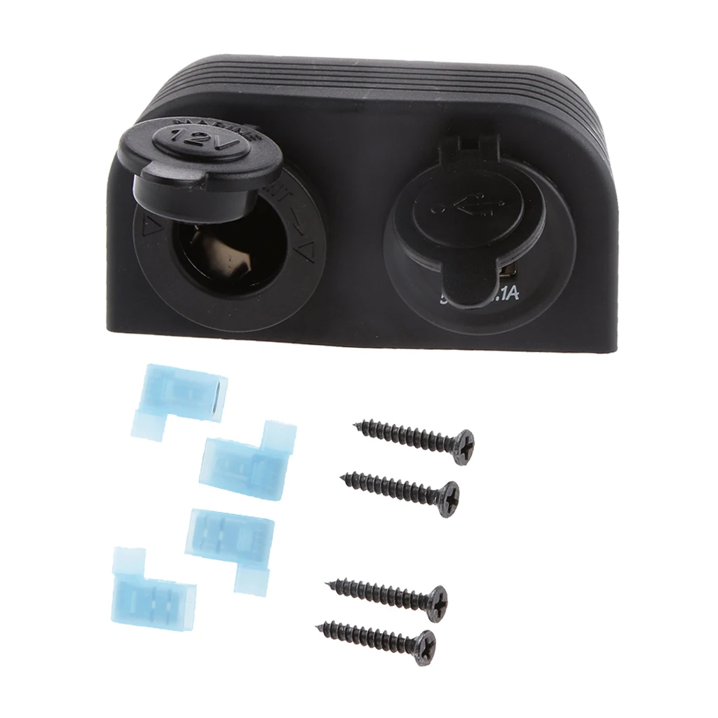 12-24V автомобильный сигаретный светильник+ синий светодиодный двойной USB порт зарядное устройство