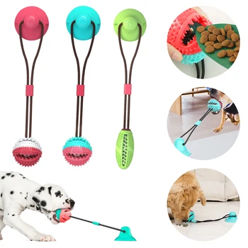 

Pet Dog Toys Silicon Suction Cup Push Ball Toy Pet Tooth Cleaning Dog Toothbrush For Puppy Large Dog Biting Toy Dropshipping