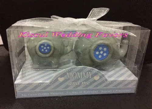 25 Mommy /& Me Elephant Salt /& Pepper Shakers Baby Shower Party Gift Favors