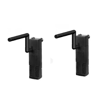 

2x EU Plug 4W/3W Aquarium Internal Filter Submersible Filter for Fish Tank Aquatic Spray Flow Biological Plus Power