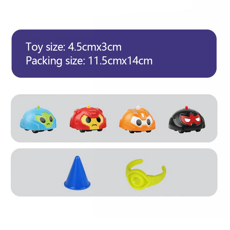 Funny Gyro Model Car Toy Cartoon Inertia Insect Multi-function Children's Fingertip Spinning Top Educational Toy Model 3pcs/set