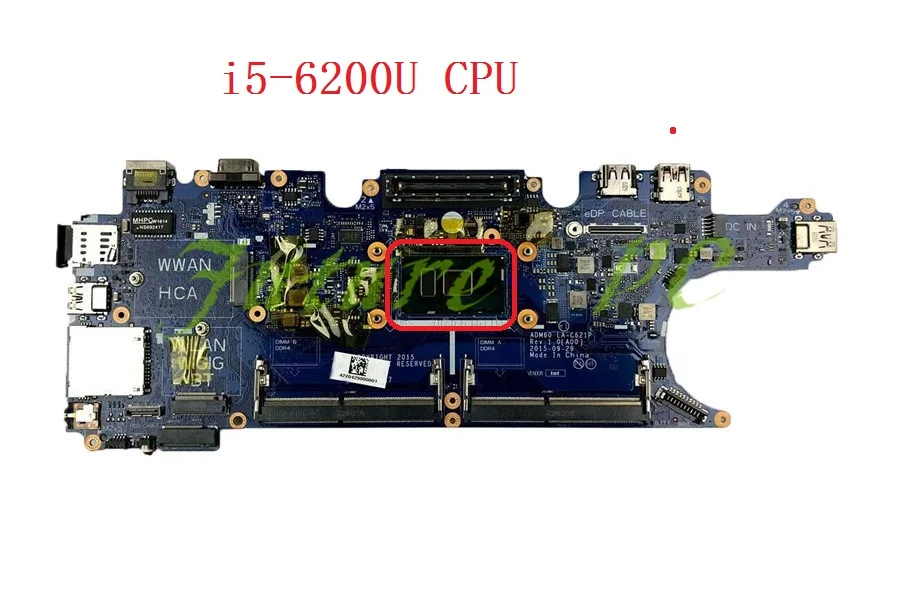 JOUTNDLN для Dell Latitude E5270 Материнская плата ноутбука YM98P 0YM98P CN-0YM98P W/i5-6200U процессор DDR4 LA-C621P протестирован