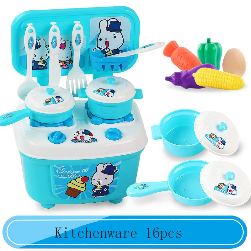 Забавная детская моделирование Кухня игрушки 16 шт./компл. DIY Пособия по кулинарии посуда детская Кухня посуда притворяться ролевая игра Игрушка развивающая игрушка - Цвет: ET031