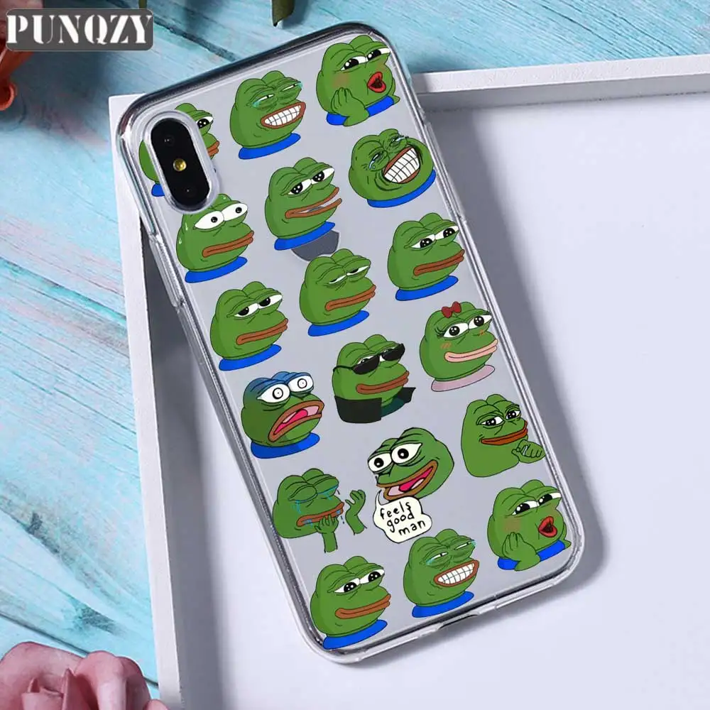 Забавный чехол для телефона Pepe The Frog Happy Cry fees Good Man для iPhone 11 pro max 6 6S 8 7 Plus 5 5S X XR XS MAX силиконовый чехол из ТПУ - Цвет: TPU A382