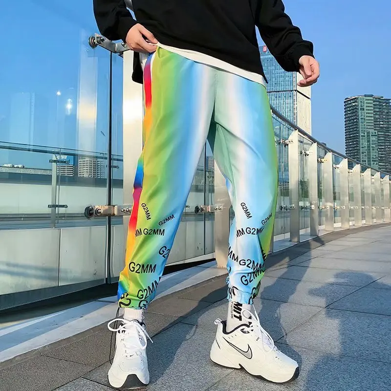 

2019 Spring And Autumn New Style Hip Hop Trend Beam Leg Capri Sports Pants Men Popular Brand Hip Hop COUPLE'S Casual Pants