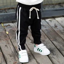 INS/Детские весенне-осенние брюки из натурального хлопка для маленьких детей, детские брюки с поясом для мальчиков и девочек весенняя одежда для малышей