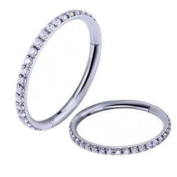 

1PC Stainless Steel Septum Clicker Hoop Ring Nose Labret Ear Tragus Cartilage Daith Helix Earring Stud Body Piercing Jewelry