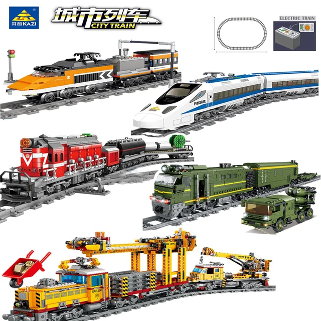City Remote Control Train Harmony High-speed Rail Electric Car Building Blocks Technical Track Bricks Toys For Children Gifts 3