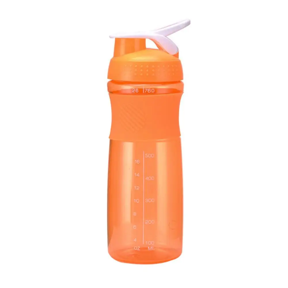 Противоскользящая шейкерная бутылка ROEGADYN, Спортивная бутылка, шейкер для протеинового порошка, бутылка для спортивной бутылки, переноска для бега на открытом воздухе - Цвет: Orange