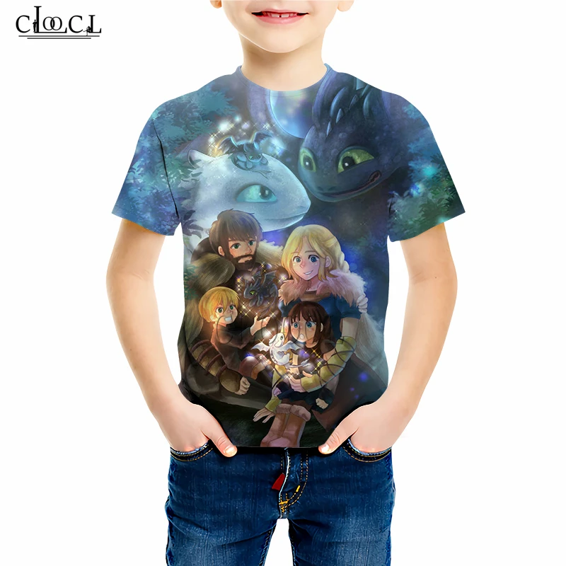 Anime Movie How To Train Your Dragon T Shirt Family Fitted 3D Print Cute Boy Girl T-shirts Short Sleeve Kid Casual Pullovers M42 Anime Movie How To Train Your Dragon T Shirt Family Fitted 3D Print Cute Boy Girl T-shirts Short Sleeve Kid Casual Pullovers M42