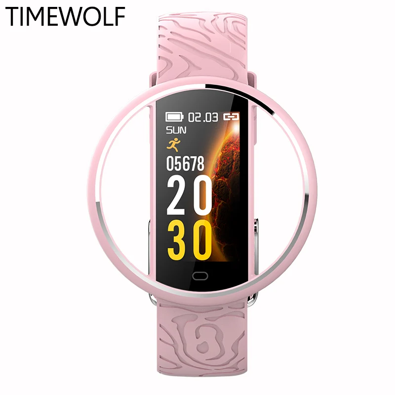 

TIMEWOLF Smart Watch Blood Pressure Heart Rate Monitor IP67 Waterproof Sport Fitness Trakcer Watch Men Women Smartwatch 2019