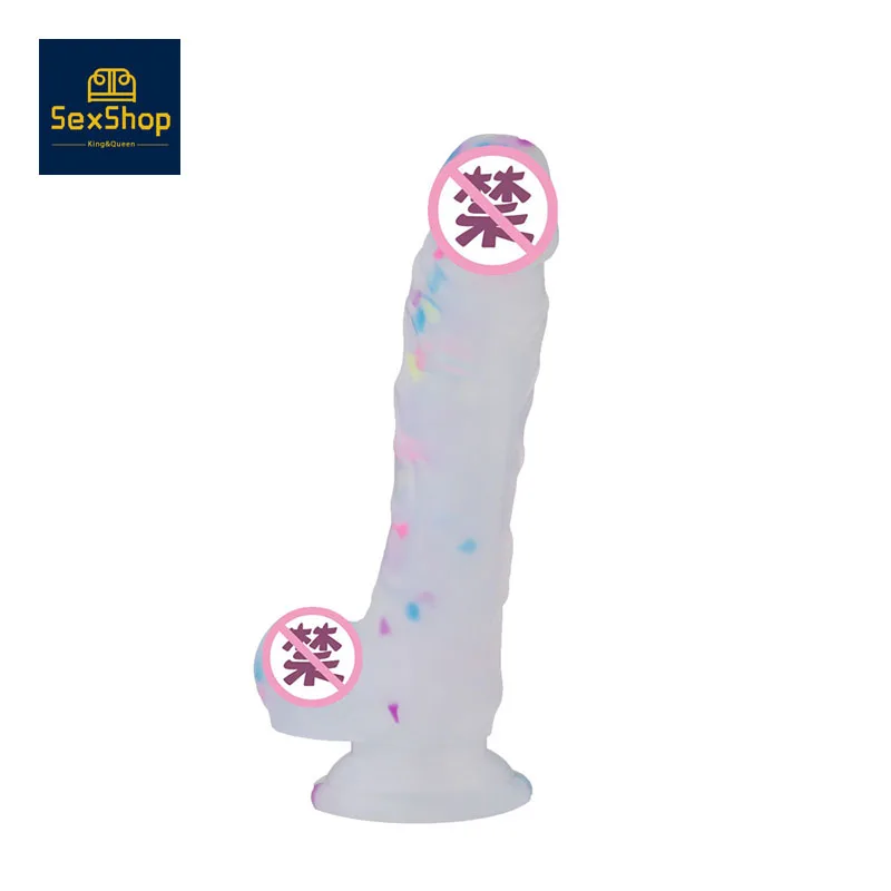 Sexy shop vibrator penis for woman silicone vibrator Jelly color big dildo realistic penis adult toys cock dildo sex shop
